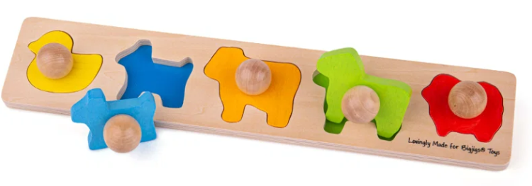 Bigjigs puzzel grote knoppen dieren BJ-BB041 1
