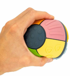 Bigjigs sensorische siliconen bal met verschillende gekleurde vlakken en reliëfpatronen BJ-38017 4
