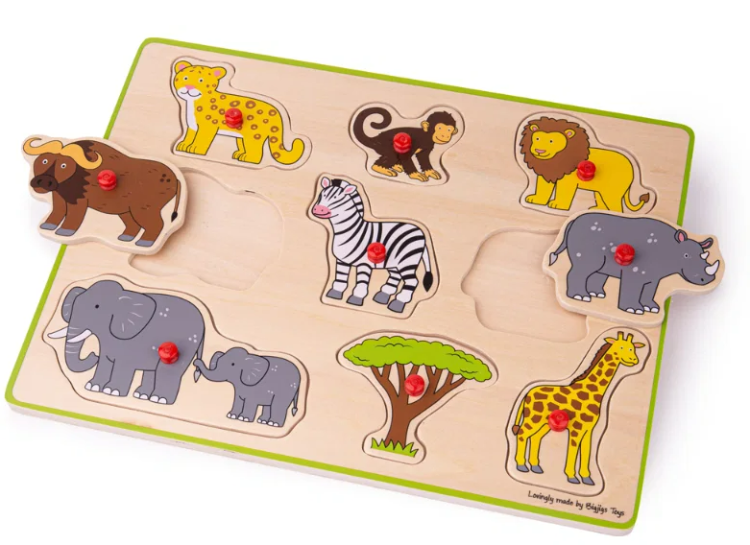 Bigjigs knoppenpuzzel safari BJ-BJ258 2
