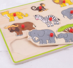 Bigjigs knoppenpuzzel safari BJ-BJ258 4