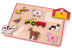 Bigjigs knoppenpuzzel Boerderij BJ-BJ259 2