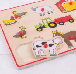 Bigjigs knoppenpuzzel Boerderij BJ-BJ259 4