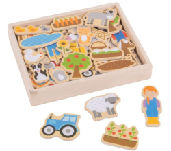 Bigjigs houten magneten Boerderij BJ-BJ274 1