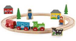 Bigjigs Treinbaanset hout junior 20 delig BJ-BJT010 1
