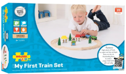 Bigjigs Treinbaanset hout junior 20 delig BJ-BJT010 5