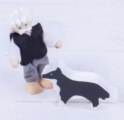 Bigjigs poppenhuispoppetjes Familie 6 stuks + hond en kat BJ-JT117 3