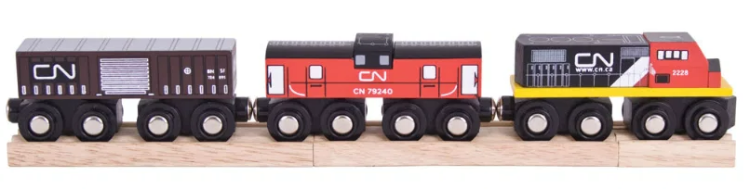 Bigjigs Goederentrein 3 delig Houten treinbaan BJ-BJT446 1