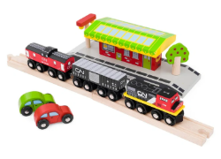Bigjigs Goederentrein 3 delig Houten treinbaan BJ-BJT446 6