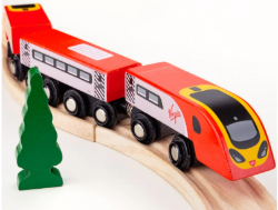 Bigjigs Snelle trein Vigin 3 delig Houten treinbaan BJ-BJT461 3