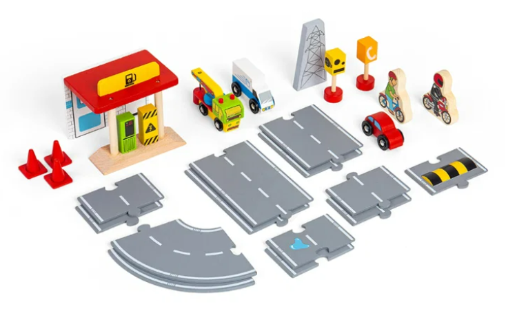 Bigjigs Houten verkeersweg assesoires BJ-BJT601 1