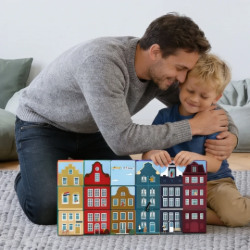 Coblo Toppers Magnetische tegels Klein Amsterdam Grachtenpand