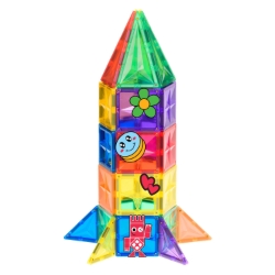 Coblo Promopack Magnetische Tegels Startpakket 100 stuks met 20 icoon Toppers Rakket