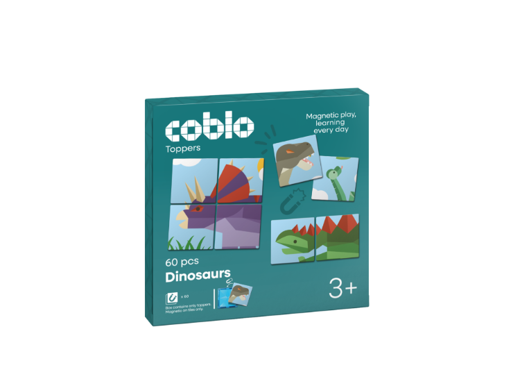 COBLO Toppers magnetische tegels dinosaurus Verpakking