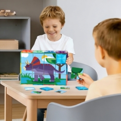 COBLO Toppers magnetische tegels dinosaurus Bouwende kinderen