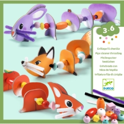 Djeco - rijg- en knutselset - Rijgen - Schattige dieren - van 3 tot 6 jaar