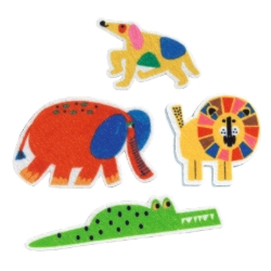 Djeco - stickerset - 60 vilten stickers - Dieren overal! - vanaf 18 maanden