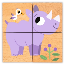 Djeco - houten puzzel - Wild & Co - vanaf 2 jaar