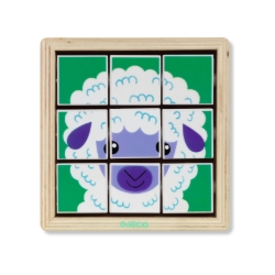 Djeco - houten draaipuzzel - Animoroll Boerderijdieren - vanaf 2 jaar