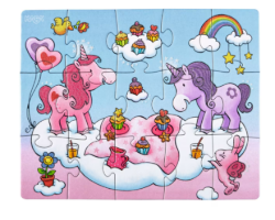 HABA Eenhoorn Flonkerglans – Glitter Puzzels, 3-in-1. 15 stukjes