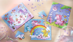 HABA Eenhoorn Flonkerglans – Glitter Puzzels, 3-in-1 overzicht