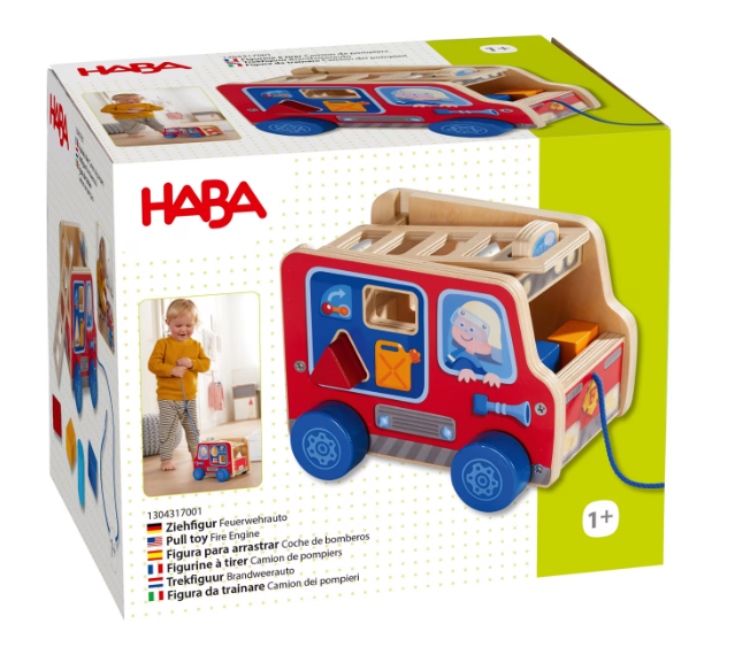 HABA Trekfiguur Brandweerauto met Vormenstoof Verpakking