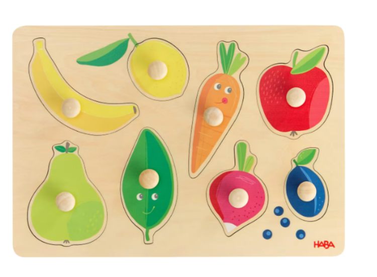 HABA Houten Knoppuzzel Kleuren Fruit