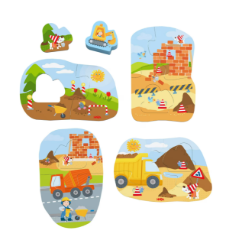 HABA Puzzels Bouwplaats Vier puzzels