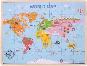 Afbeelding voor categorie Houten Landen- & Wereldkaartpuzzels