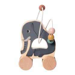 Houten Motoriekspiraal Olifant – Kralenframe – Vanaf 1 Jaar