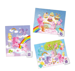 HABA Eenhoorn Flonkerglans – 3 Glinsterende Puzzels
