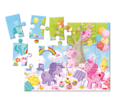 HABA Eenhoorn Flonkerglans – 3 Glinsterende Puzzels
