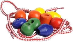 Jouéco Kralen 85-delig – Houten Rijgkralen Set – Vanaf 3 Jaar