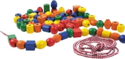 Jouéco Kralen 85-delig – Houten Rijgkralen Set – Vanaf 3 Jaar