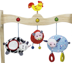 Primi Passi Babygym Boerderijdieren – Houten Babygym met Stoffen Dieren – Vanaf 0 Maanden