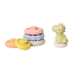 BIOplastic Stapeltoren Dino – 7-delig Speelplezier – Vanaf 6 Maanden