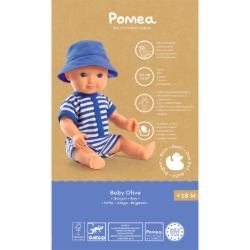 Djeco Pomea Baby Olive – Badpop 32 cm – vanaf 18 maanden