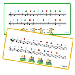 Djeco houten xylofoon – Met 8 tonen en Muziekkaarten - vanaf 3 jaar