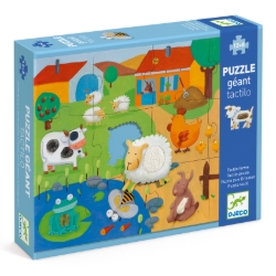 Djeco Vloerpuzzel Voelboerderij – Grote Puzzel met Voelstukken - vanaf 3 jaar
