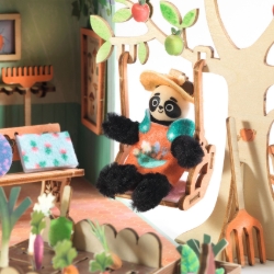 Djeco Mi House Olive – DIY Miniatuurhuis met Panda - vanaf 8 jaar