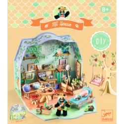 Djeco Mi House Olive – DIY Miniatuurhuis met Panda - vanaf 8 jaar