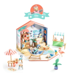 Djeco Mi House Mia – DIY miniatuurhuis met Kat - vanaf 8 jaar