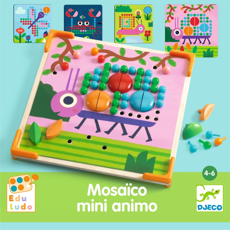 Djeco Mosaïco Mini Animo – Mozaïekspel - van 4 tot 6 jaar