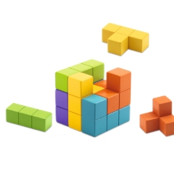 Djeco Sologic Cubissimo – Houten 3D Denkspel - vanaf 7 jaar