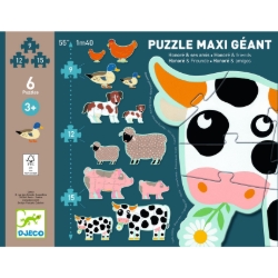 Djeco puzzelset Honoré en vrienden – 6 dieren – vanaf 3 jaar