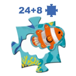 Djeco voel- en vloerpuzzel Tactilo Zee – 32 stukjes – vanaf 3 jaar