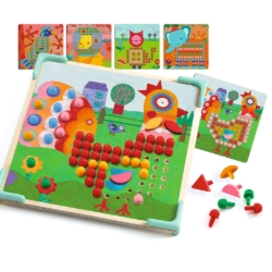 Djeco Mosaïco Animo – Dierenmozaïek - Mozaiekspel – vanaf 4 jaar