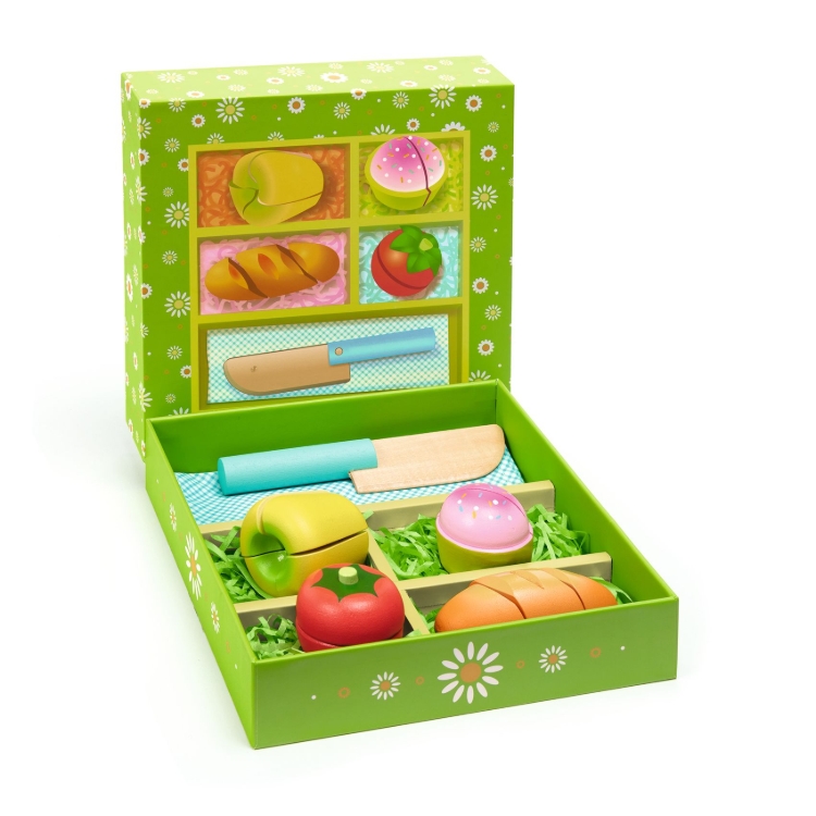 Djeco Houten Picknickset met snijbaar Eten – vanaf 2 jaar