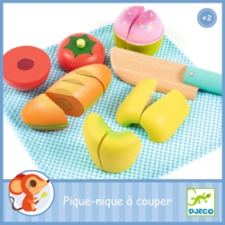 Djeco Houten Picknickset met snijbaar Eten – vanaf 2 jaar