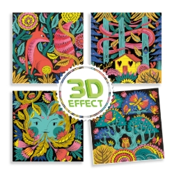 Djeco Fantasiebos – 3D-kleurset met Viltstiften – van 7 tot 12 jaar
