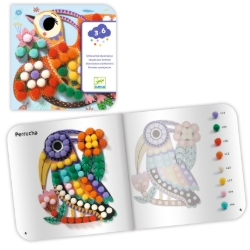 Djeco Vogels & Pompons – knutselset met pompons – van 3 tot 6 jaar